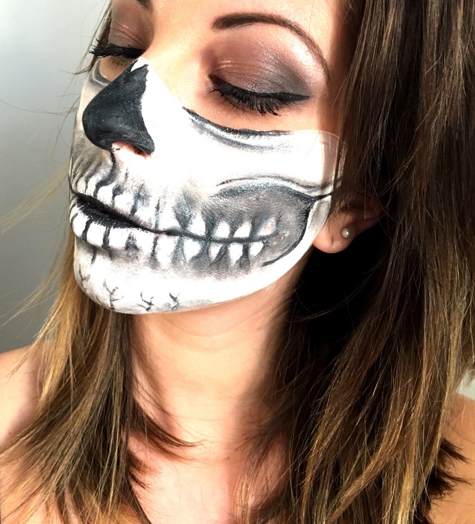 halloween skull makeup