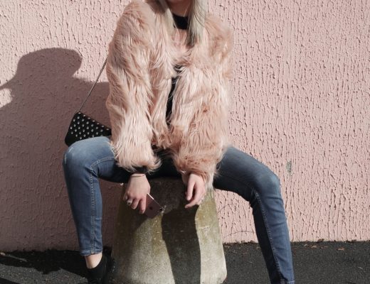 pink faux fur